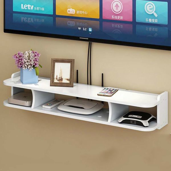 

Der Organizer Punch-Free iving Room TV Wa Set-Rop Box Rack Router Storage Box Wa Hanging Decorative Partition Bedroom