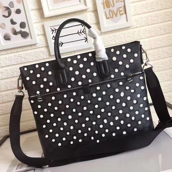

men briefcases messenger bag leather briefcase designer handbags high-quality business mezzanine computer black multifunctional bags
