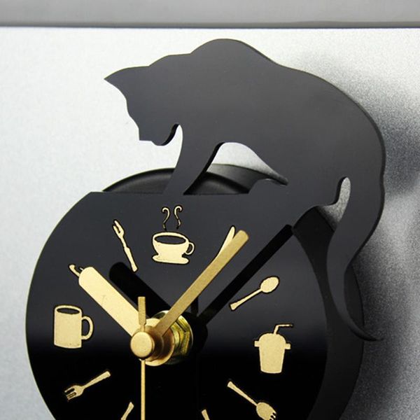 

kitchen fridge cats clock mini lovely kitten creatived magnet suction plyed889 wall clocks