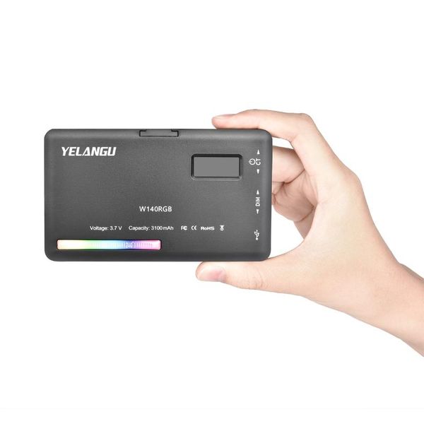 

flash heads yelangu w140 rgb video light portable pogaphy lighting for studio dslr camera smartphone 2500-9000k 3100mah selfie