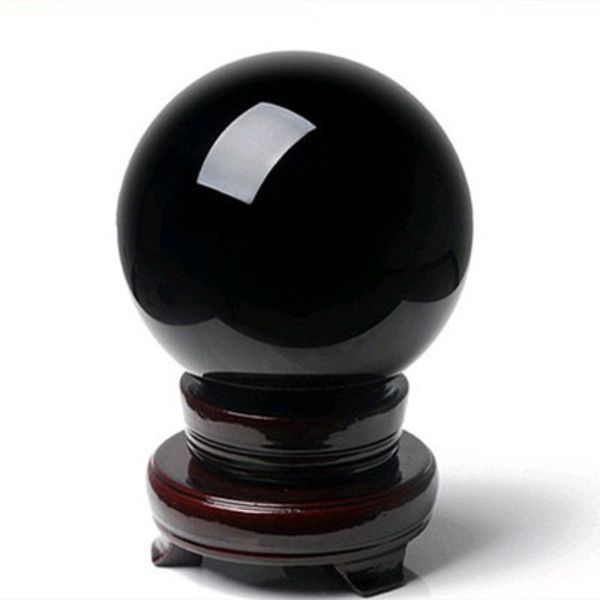 Natural Obsidian Crystal Ball Quartz Artes Ornamentos Home Desktop Decoração Mineral Cura Gemstone Reiki Energy Stone