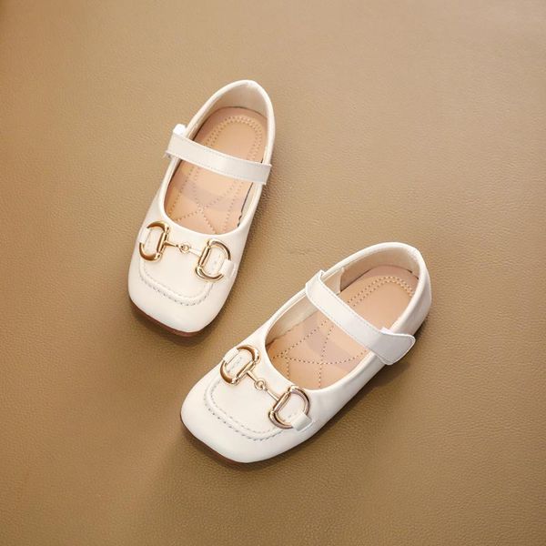 

flat shoes square toe stylish girls soft leather solid color all match 3-18 years old kids flats minimalist t21n10ls-04, Black;grey