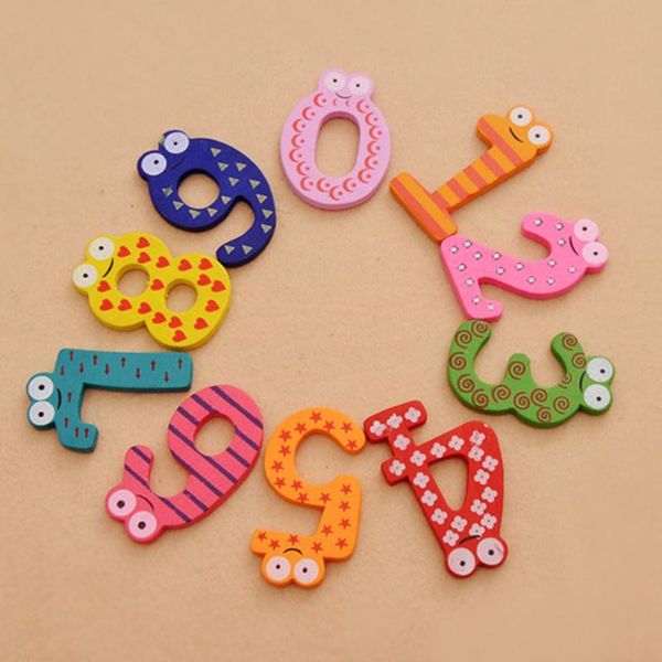 

fridge magnets 10pcs cartoon magnetic digital refrigerator stickers cognitive kid wooden puzzle toy baby learning educational toys