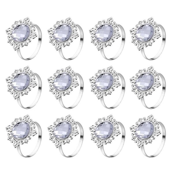 

12pcs wedding banquet napkin rings durable delicate for bar restaurant el party dinner decor holder