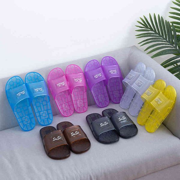 

jelly crystal transparent sandals men's women's summer bath home indoor outdoor slippers el baths large