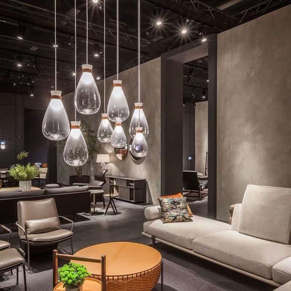 

chandeliers vintage stone black pendant lamp country shades lamparas de techo living room decoration lampes suspendues