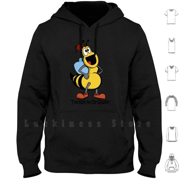 

fez glubee hoodies long sleeve bee twitch men's & sweatshirts, Black