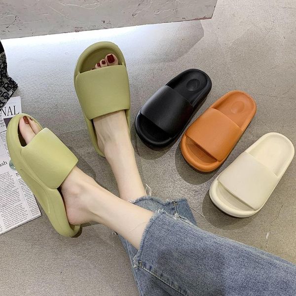 

slippers summer home soft soles female indoor mop bathroom non-slip lady bath fashion thick shoes, Black