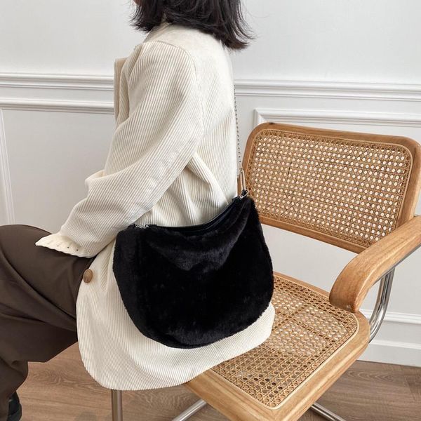 

evening bags autumn and winter plush bag women's 2021 fashion armpit