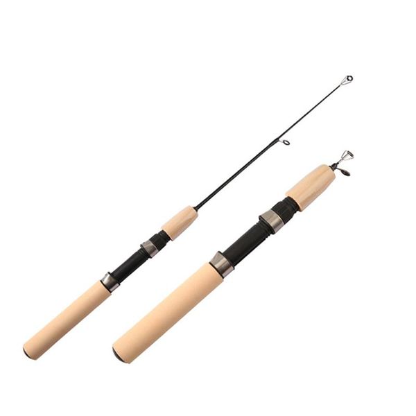 

boat fishing rods 55/65/75cm mini ice rod portable carbon fiber river shrimp carp pole winter tackle pesca