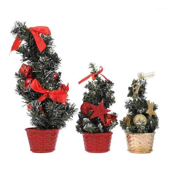 

christmas decorations 3 pcs tree shape deskdecor mini model ornaments