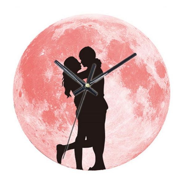 

wall clocks luminous moon clock cat guess watch quartz hanging secret stash resin pattern figure reloj de pared decor