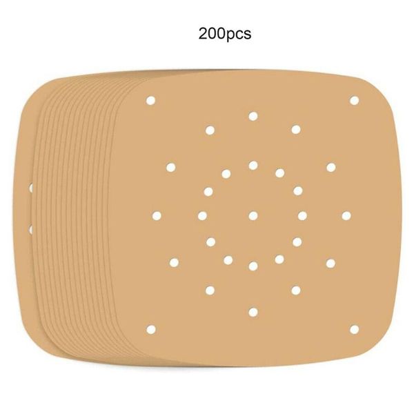 

rolling pins & pastry boards 200 pcs/set square baking paper sticker pad non-stick high temperature resistant air fryer tool