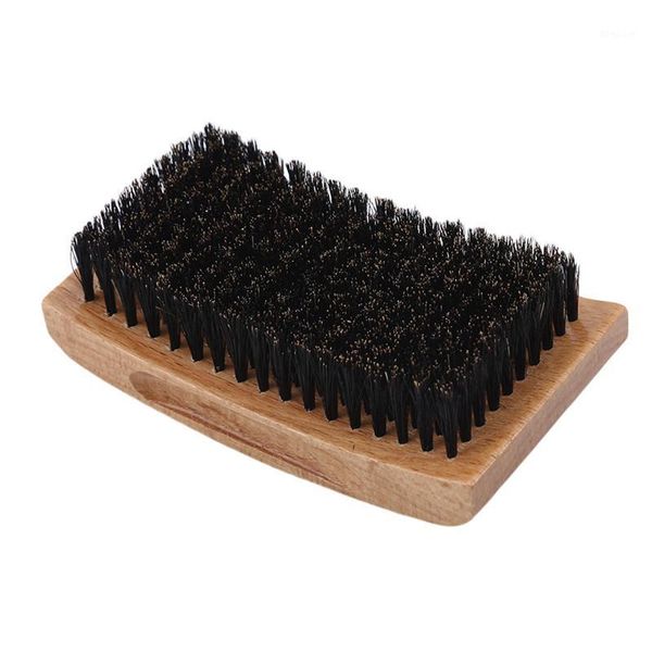 

1pc black square natural boar bristle beard brush for men bamboo face massage that works wonders to comb beards and mustache1, Silver