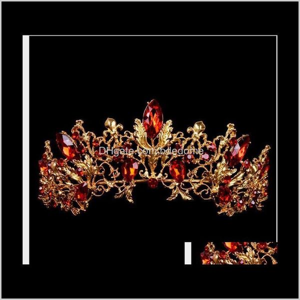 

hair jewelry drop delivery 2021 alloy diamond bride headdress aessories crown wedding dress hairdress iu9z7, Slivery;golden