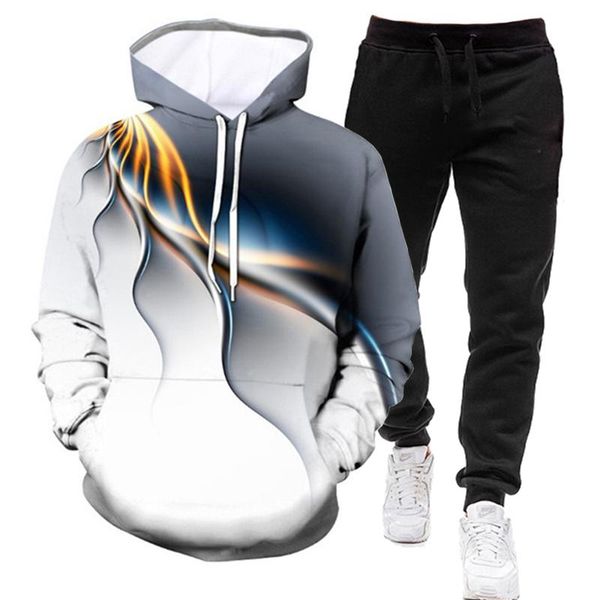 

men's tracksuits two piece set tracksuit men hooded zipper hoodies and pants autumn winter sweatshirt outfit clothing casual sportswear, Gray