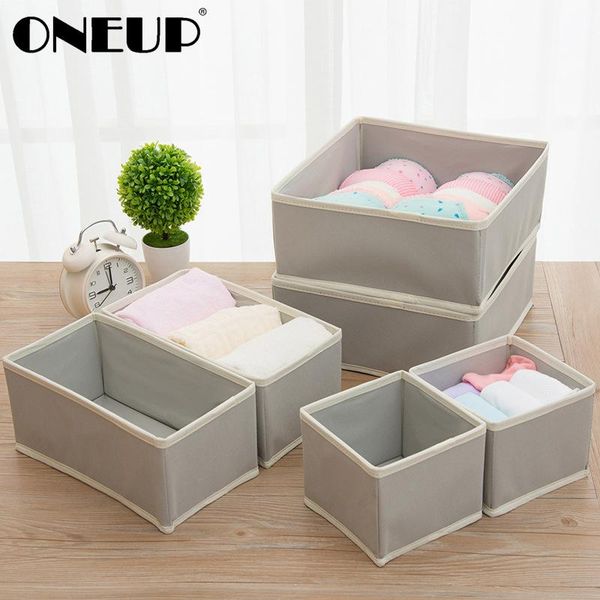 

storage boxes & bins oneup 6 pcs organizers box for underwear bra home container drawer closet scarf socks divider
