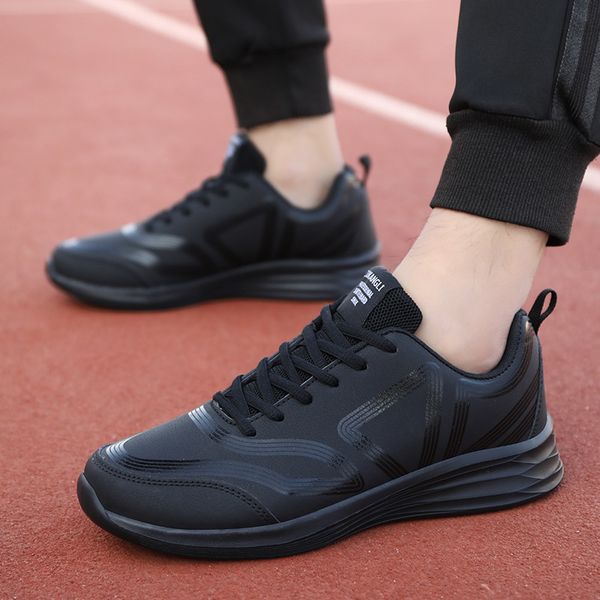 

daddy 2022 new spring youth student leisure sports men's versatile fashion board shoes trend, Black