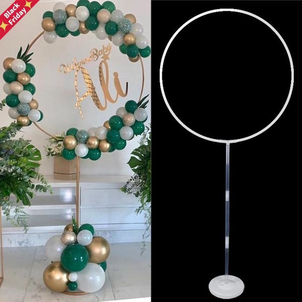 

wedding arch plastic round ring stand artificial flower balloons decor birthday party decoration frame