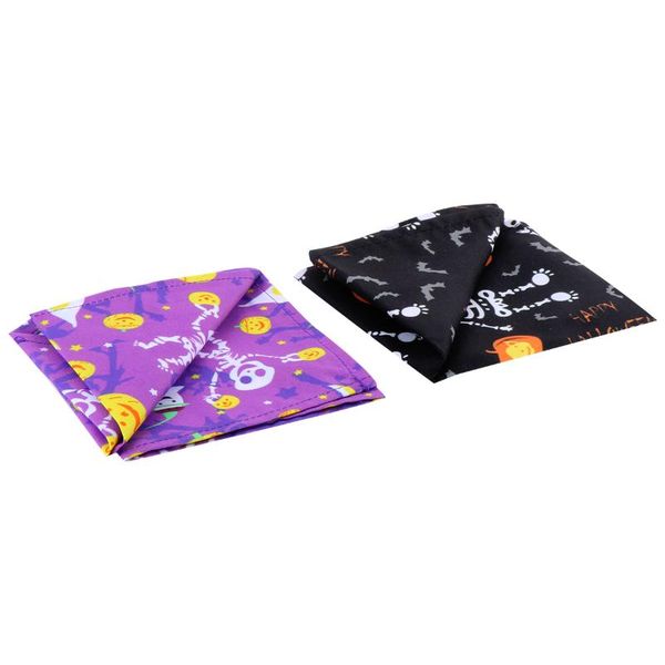 

dog apparel 2pcs pet dogs cats triangle scarf neckerchief pumpkin bibs for party