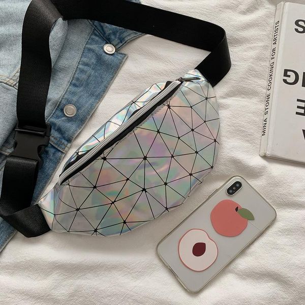 

bolsas feminina sale 2021 colorful laser crossbody bag sports waist pu leather shoulder waterproof chest organizer soft bags
