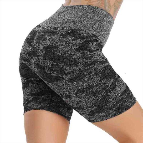 

seamless camouflage summer womens shorts high waist booty legging sport fitness workout underwears, White;black