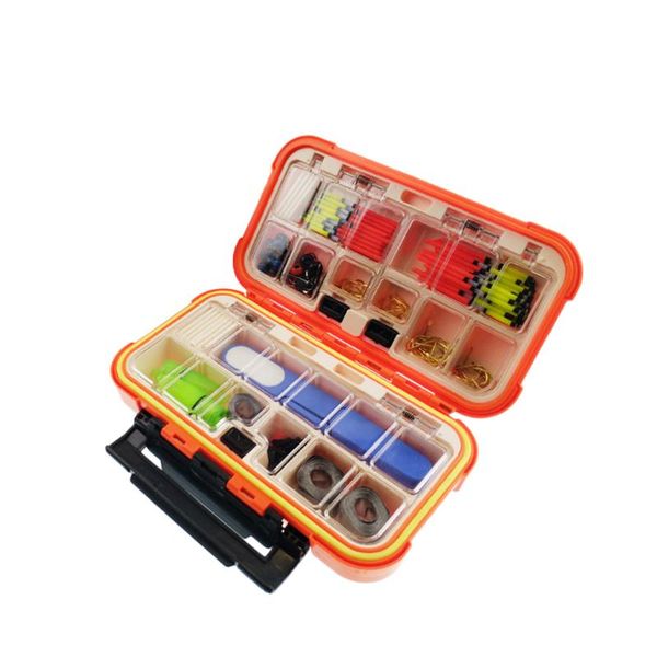 

fishing hook box and impact resistant waterproof tackle storage case - size (orange) accessories