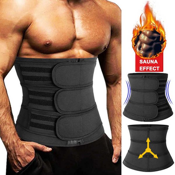 

mens workout trainer corset neoprene body shaper sauna sweat trimmer waist cincher slimming belly belts faja shapewear