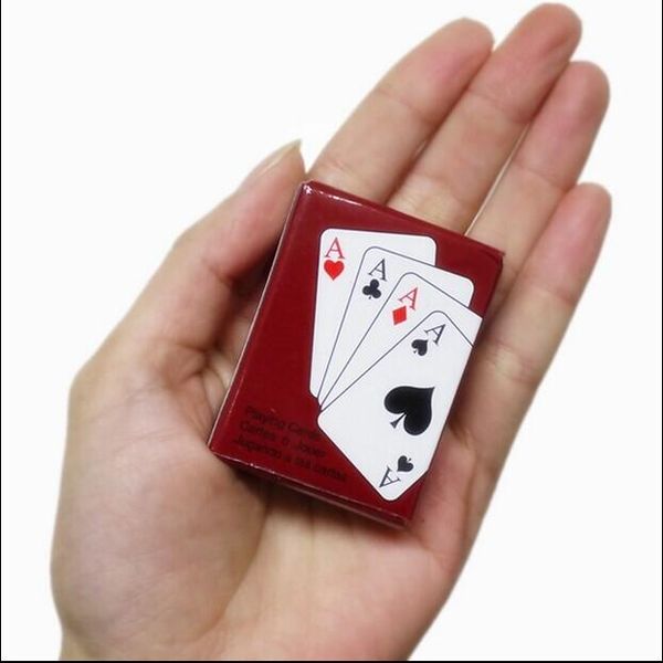 

party favor funny cute mini playing cards poker games super small spoof gifts travel toys prank props