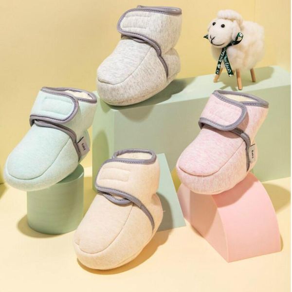 

boots 5-12 months baby winter cotton shoes soft sole warm plush thickening, Black;grey