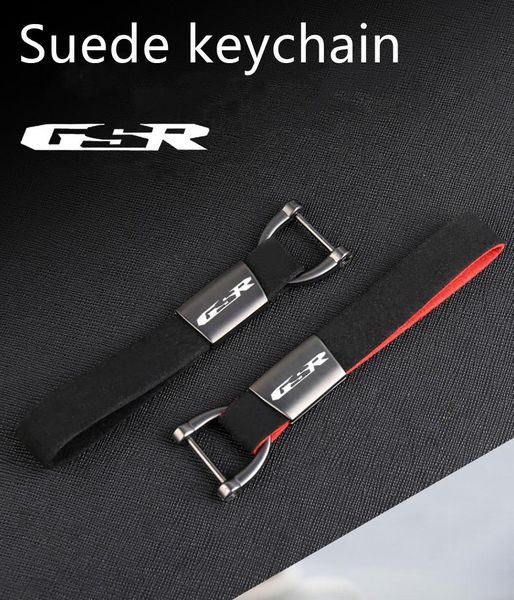 

keychains fashion suede motorcycle keychain key ring for suzuki gsr 750 gsr600 gsr400 gsr750 accessories, Silver