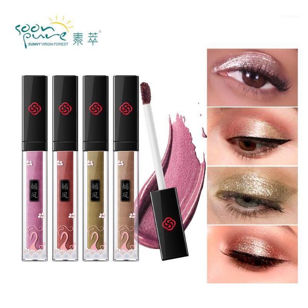 

liquid eyeshadow makeup waterproof eye shadow eyes cosmetic metals glitter easy to make up beauty 4 colors1