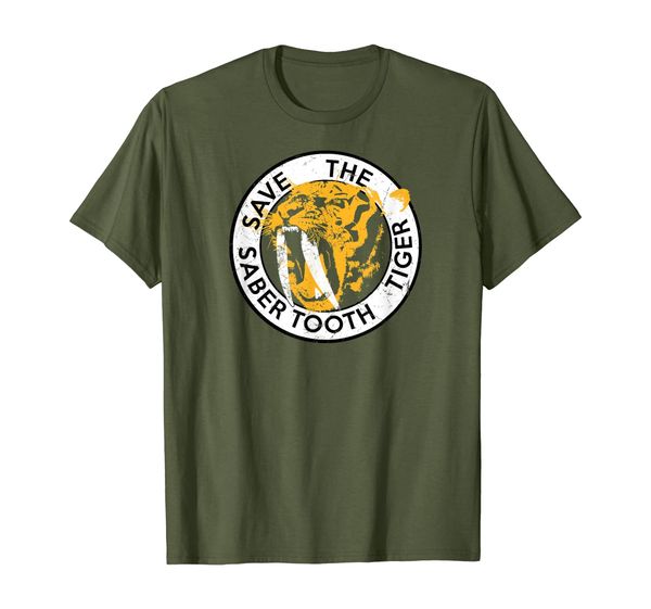 

Saber-Tooth Tiger Big Cat Conservation Retro T Shirt, Mainly pictures