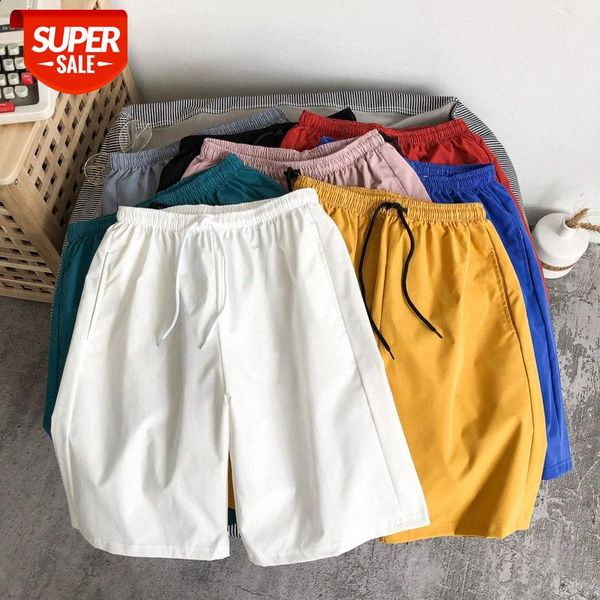 

yemi fashion | men's pants pure color sports shorts trendy loose #yq7l, Black