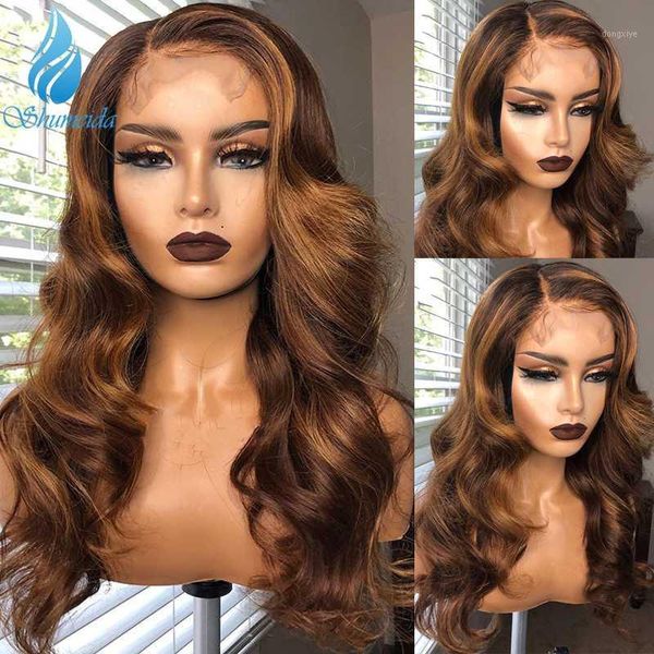

brown 13*6 lace front human hair wigs 150% density middle ratio brazilian remy loose wave glueless wig baby1, Black;brown