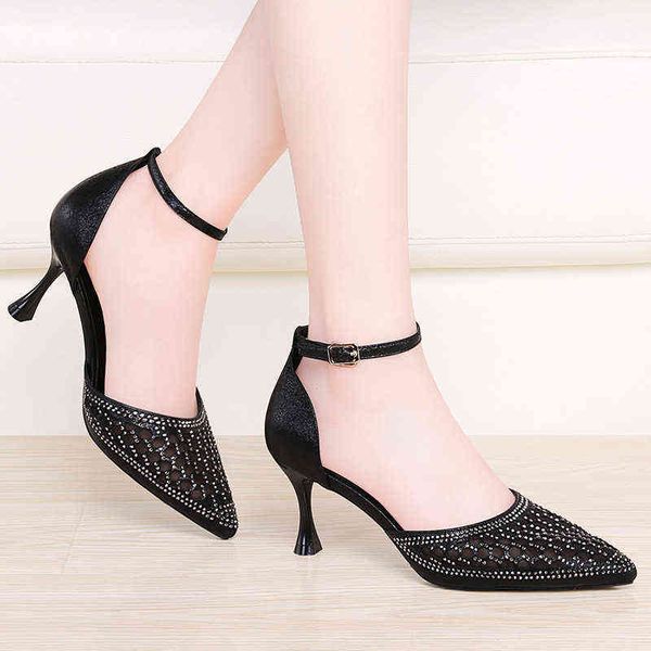 

women's high-heeled sandals 2022 summer new popular women's shoes, Black
