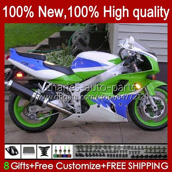 Carrozzeria per KAWASAKI NINJA blu verde stock ZX-6R ZX600C ZX 6R 636 600CC 600 CC 94-97 Corpo 50HC.115 ZX-636 ZX600 ZX 6 R ZX636 1994 1995 1996 1997 ZX6R 94 95 96 97 Kit carenatura