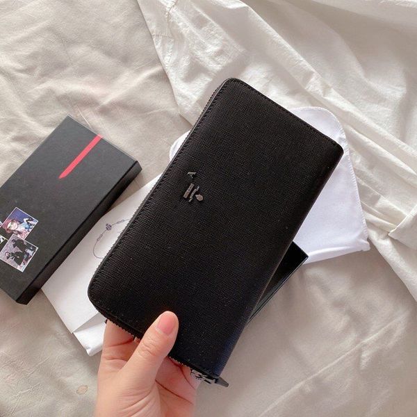 

luxury men wallet grain cowhide zipper coin purse card holder fashionable long wallets designer purses handbag lcm, Red;black