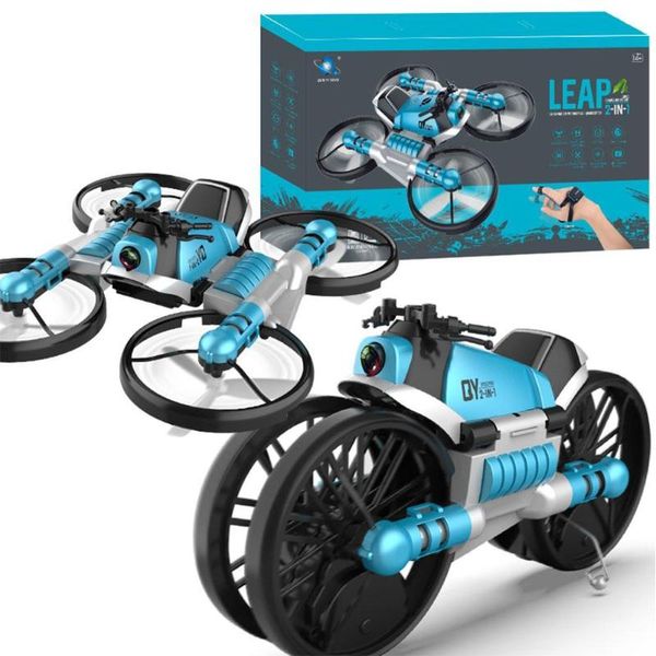 

type of drone 2.4g remote control helicopter deformed motorcycle foldable four-axis aircraft children's toy drones