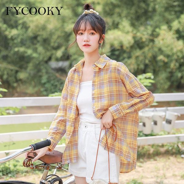 

women's blouses & shirts japan striped woman 2021 autumn korean loose button down shirt for women fashion casual long sleeved, White