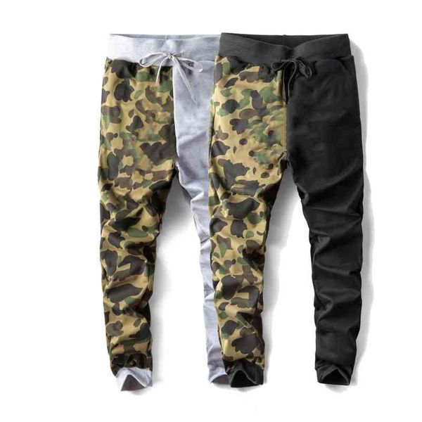 

women's pants & capris women fashion teenager camouflage panelled patchwork autumn hiphop men streetwear e9kt# tqbc, Black;white
