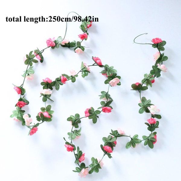 

simulation flowers artificial rose flower rattan small peony string decor fake garland wedding home el garden decoration 2.5m decorative & w
