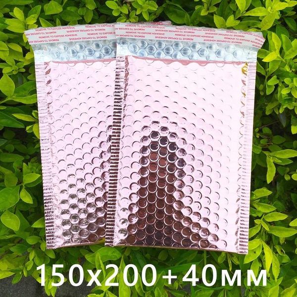 

gift wrap 15x20+4cm rose gold bubble packs envelope foil mailer for packaging wedding favor bag mailing envelopes