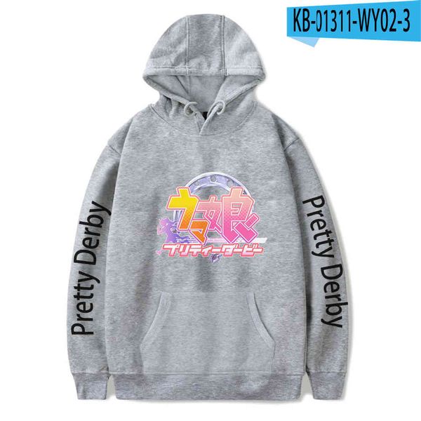 

harajuku pretty derby hoodies sweatshirts boys/girls fashion casual pullovers anime hoodie print pretty derby hoody clothes y0319, Black