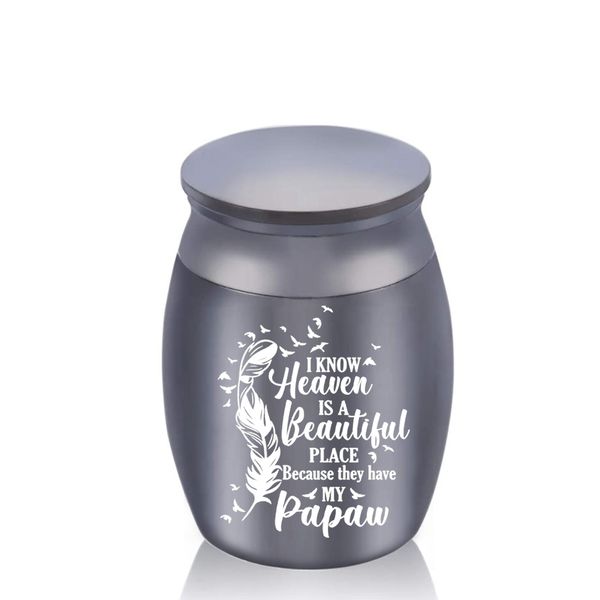 

30x40mm pet memorial urn pendant five colors optional aluminum alloy cremation jar human ashes keepsake with gift velvet bag, Silver