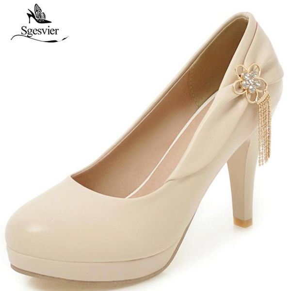 

women pumps 2021 round toe slip on high heel wedding shoes woman ladies fashion thin zapatos mujer plus size ox242 dress, Black