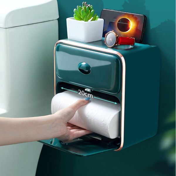 

toilet paper holders tissue box, pumping perforation wall-mounted roll box rack