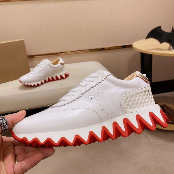 

fashion spikesock men sneakers neoprene red bottom shoes outdoor sports party wedding t-quality brands men's designer trainers eu35-46, Red;white