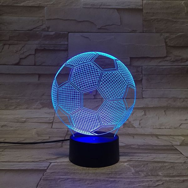 

night light kids 3d led lamp football smart phone 16 color control nightlight bedroom decoration bedside lights teenager fans party club gfi