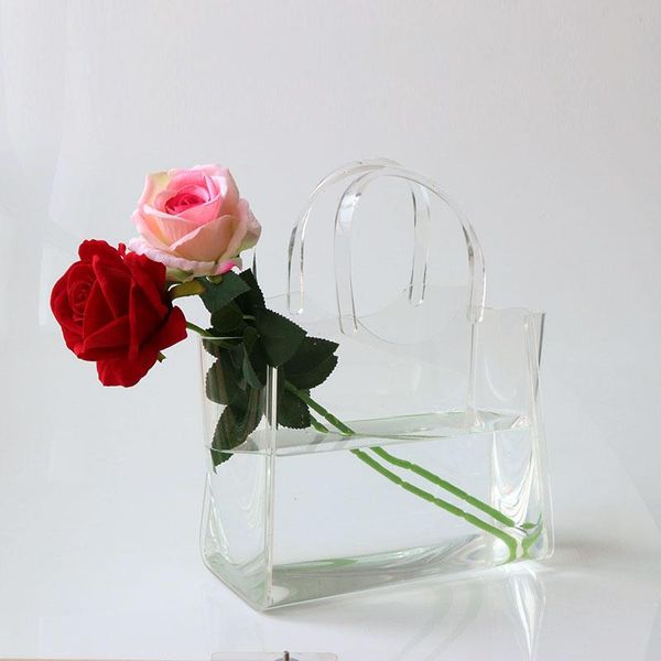

vases acrylic flower vase for table decoration living room decorative fleur flowers arrangement handmade tablenordic